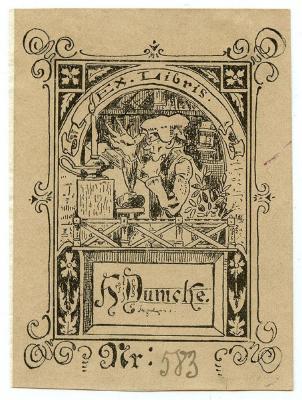 Exlibris-Nr.  473;- (Dumcke, H.), Von Hand: Exemplarnummer; '583'. 