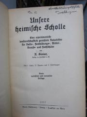 Pe 1287 d: Unsere heimische Scholle : eine experimentelle landwirtschaftlich gerichtete Naturlehre für Volks-, Fortbildungs-, Mittel-, Berufs- und Fachschüler (1925)