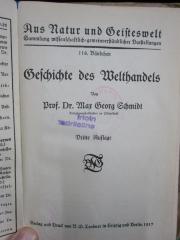 II 1789 c 2.Ex.: Geschichte des Welthandels (1917)
