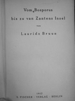 II 2449 1917: Vom Bosporus bis zu van Zantens Insel (1917)