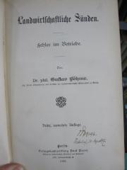 Nc 344 c: Landwirtschaftliche Sünden : Fehler im Betriebe (1896)