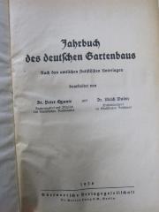 Nh 172 1: Jahrbuch des deutschen Gartenbaus : nach den amtlichen statistischen Unterlagen (1938)
