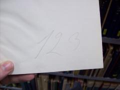 G46 / 1224 (Bergungsstelle 123, Bibliothek des Herrn Lange), Von Hand: Nummer; '123'.  (Prototyp)