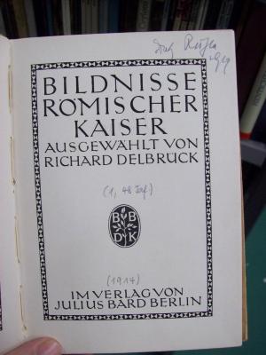 Df 130: Bildnisse römischer Kaiser (1914)