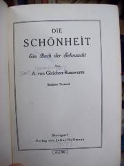 Hg 58: Die Schönheit : ein Buch der Sehnsucht ([1917])