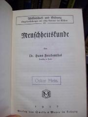 He 39 2.Ex.: Menschheitskunde (1927)