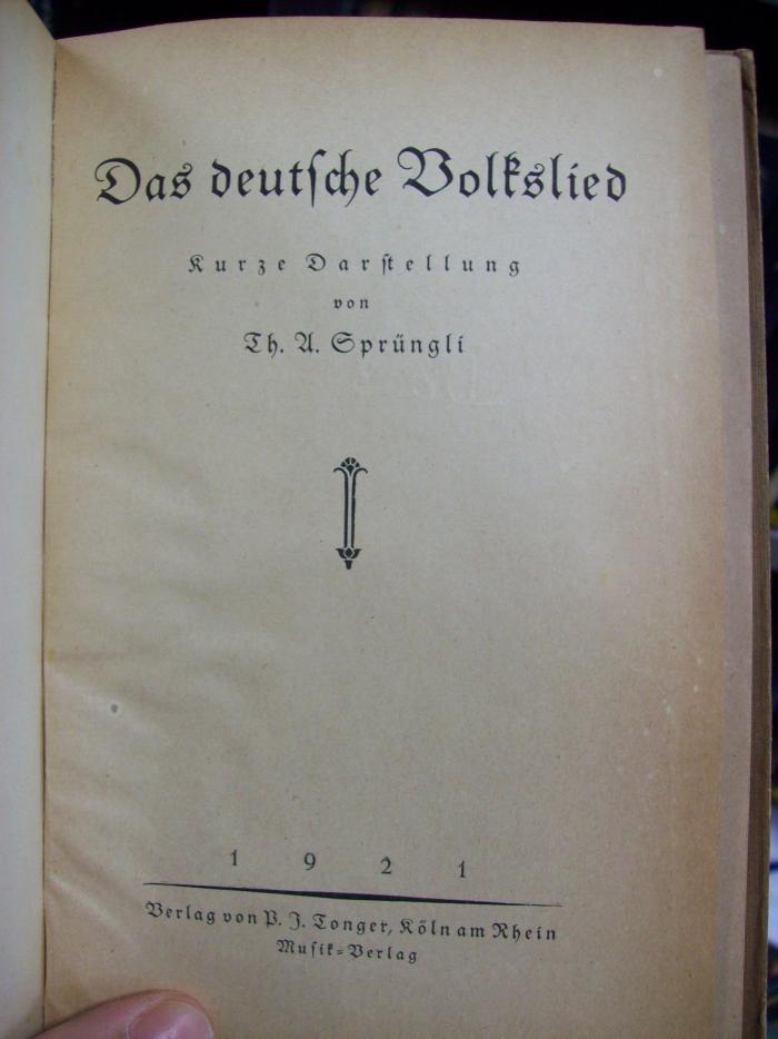 Do 379: Das deutsche Volkslied (1921)