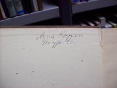 G46 / 418 (Koeppen, Anna), Von Hand: Autogramm, Name, Ortsangabe; 'Anna Koeppen
[.]ierystr. 83.'. 