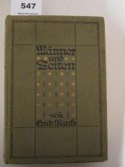 I 27449: Männer und Zeiten : Aufsätze und Reden zur neueren Geschichte (1911)