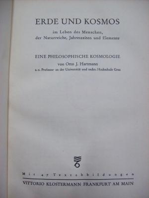 He 110: Erde und Kosmos im Leben des Menschen, der Naturreiche, Jahreszeiten und Elemente : eine philosophische Kosmologie (o.J.)