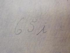 G46 / 3701 (St. Bonifatiuskloster Hünfeld. Bibliothek), Von Hand: Signatur; '65i'. 