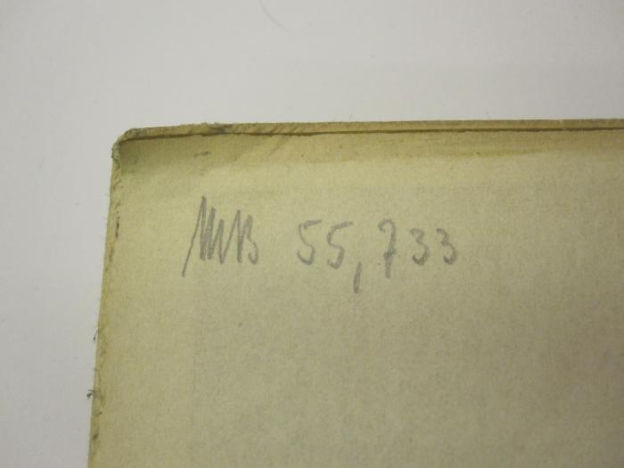 VII;MB 3560;7117 b;: Sozialismus (1921);- (Franz-Mehring-Bibliothek), Von Hand: Signatur; 'MB 55,733'. 