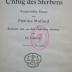 VIII 1044 1922: Der Unfug des Sterbens : Ausgewählte Essays (1922)