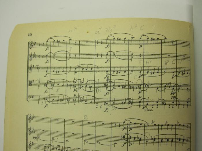 Vl 96: Octett E-dur für Violine, 2 Violen, Violoncell, Klarinette, 2 Hörner und Kontrabass ; Op. 32 (o.J.);J / 971 (unbekannt), Von Hand: Annotation, Annotation. 