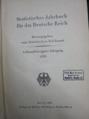 VII 741 48/1929: Statistisches Jahrbuch für das deutsche Reich (1929)