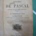 Hl 170 1883: Pensées de Pascal : publiées dans leur texte authentique avec un commentaire suivi (1883)