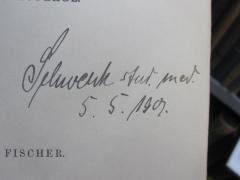 G45 / 669 (Schwenk, Curt), Von Hand: Autogramm, Name, Datum; 'Schwenk stud. med.
5.5.1901'. 