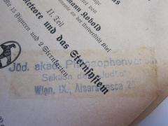 G46 / 3005 (Jüdisch-akademischer Philosophenverein), Stempel: Name, Ortsangabe; 'Jüd. akad. Philosophenverein
Sektion der "Judäa"
Wien, IX., Alserstrasse 26'.  (Prototyp)