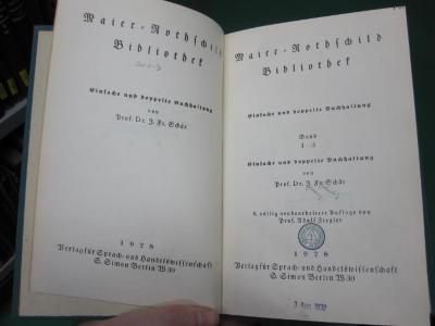 XII 648 h: Einfache und doppelte Buchhaltung (1928)