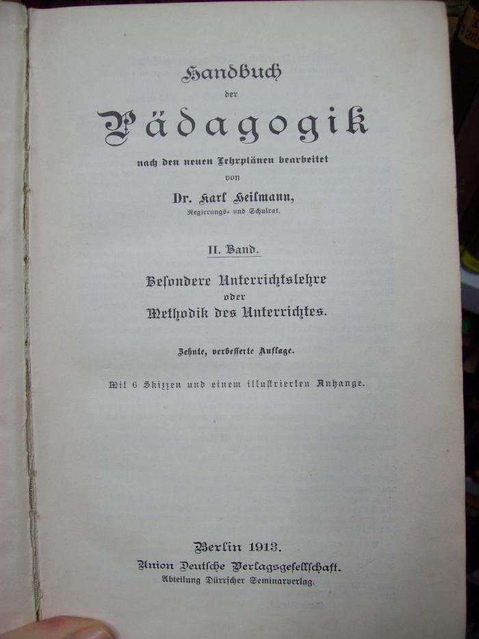 XV 2265 ao 2: Handbuch der Pädagogik (1913)
