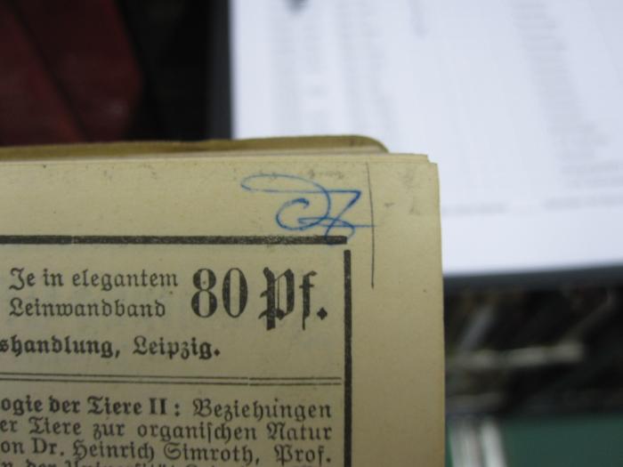 II 8853 2.Ex.: Landeskunde des Königreichs Württemberg (1903);G46 / 512 (unbekannt), Von Hand: Initiale, Monogramm; '[...]'. 