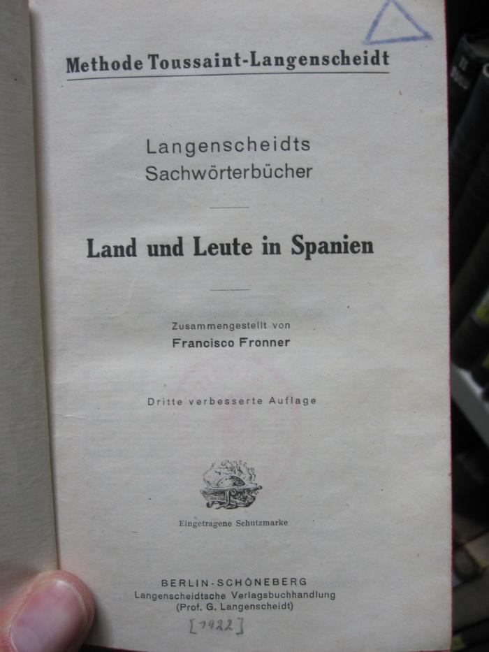 II 9856 c: Land und Leute in Spanien ([1922])