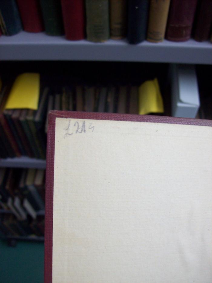 III 22105 2.Ex.: Spielmannslieder (1921);G46 / 1996 (unbekannt), Von Hand: Notiz, Nummer; 'L21s'. 