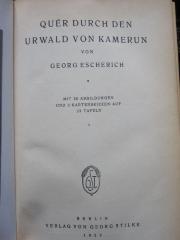 II 16481 2.Ex.: Quer durch den Urwald von Kamerun (1923)