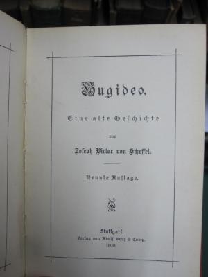 III 56430 2.Ex.: Hugideo : eine alte Geschichte (1900)