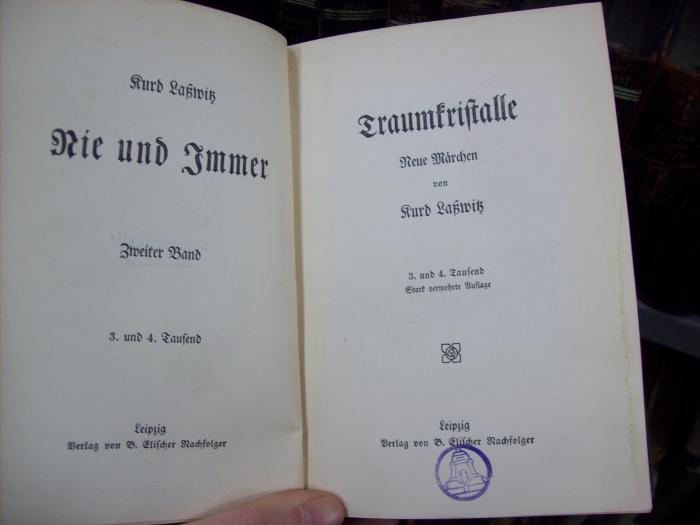 III 44298 2 3.Ex.: Traumkristalle : neue Märchen (um 1907)