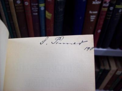 III 36355 e, 2: Henriette Jacoby (1908);G46 / 1226 (Pinner[?], S.[?]), Von Hand: Autogramm, Name, Nummer; 'S. Pinner 190[.]'. 