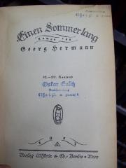 III 36364 3.Ex.: Einen Sommer lang : Roman (1917)