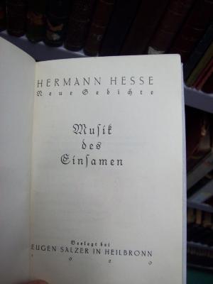 III 37954 1929: Musik des Einsamen (1929)