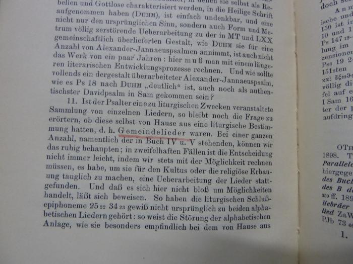 XVI 1938 g, 2. Ex.: Einleitung in die kanonischen Bücher des Alten Testaments (1913);G46 / 46 (unbekannt), Von Hand: Annotation. 