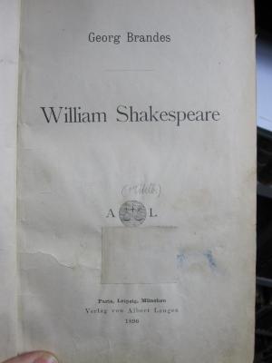 III 80430: William Shakespeare (1896)