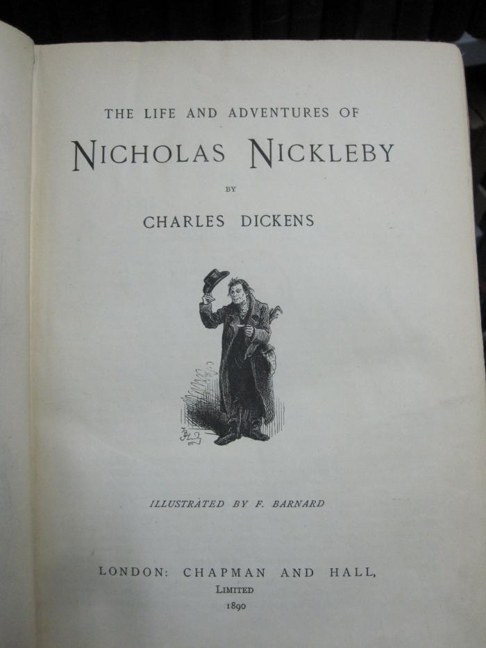 III 76368 1890: The life and adventures of Nicholas Nickleby (1890)