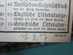 G45 / 2729 (Fricke, Wilhelm), Von Hand: Exemplarnummer; '727'. 