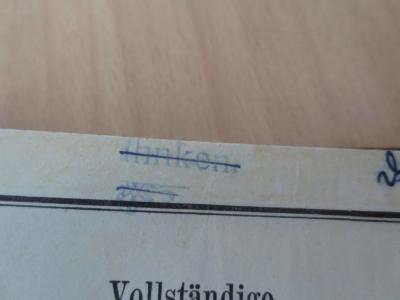 IX 153 ce: Vollständige logarithmische und trigonometrische Tafeln (1913);G46 / 2800 (Ihnken, [?]), Stempel: Name; 'Ihnken.'. 