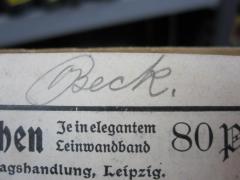 G46 / 3187 (Beck, Oskar), Von Hand: Autogramm, Name; 'Beck.'. 