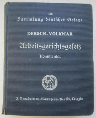 V 1619 2.Ex.: Arbeitsgerichtsgesetz (1927)