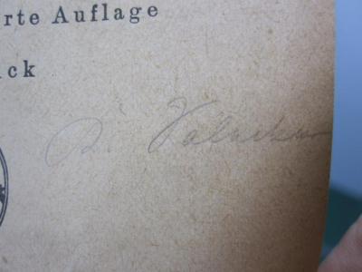 IX 346 c Neudr. 1.2: Höhere Analysis : erster Teil: Differentialrechnung (1922);G46 / 3379 (Salecker, Kurt), Von Hand: Autogramm, Name; 'K. Salecker'. 