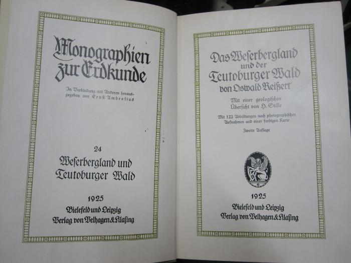 II 245 b 24: Das Weserbergland und der Teutoburger Wald (1925)