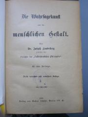 Ht 170 c: Die Wahrsagekunst aus der menschlichen Gestalt (1895)