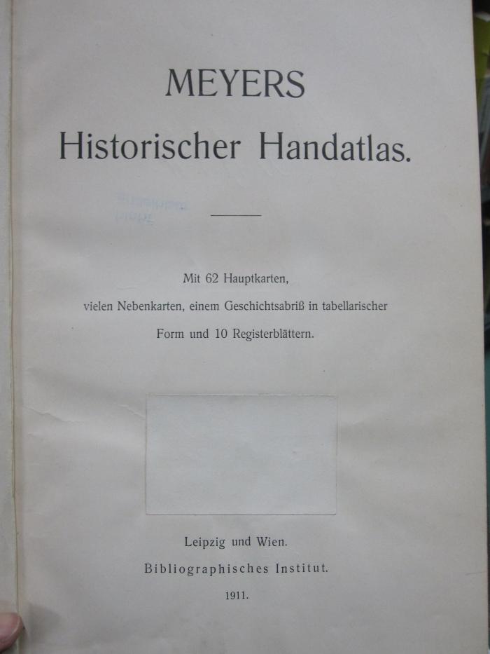 Ba 102: Meyers Historischer Handatlas (1911)