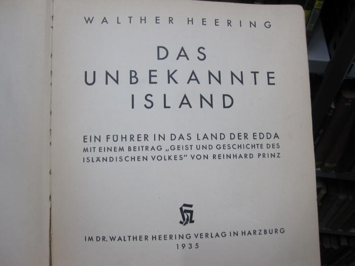 Bi 254 2.Ex.: Das unbekannte Island : ein Führer in das Land der Edda (1935)