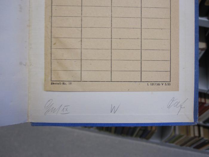 El 206 d, Ls: Grundzüge des positiven Völkerrechts (1928);G45II / 1035 (unbekannt), Von Hand: Signatur, Notiz; 'Gu/XX
W
Oaf'. 
