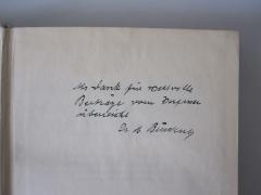 G45II / 2575 (Neuberg, Carl;Brückner, Hermann), Von Hand: Name, Widmung; 'Als Dank für wertvolle Beiträge vom Verfasser überreicht
Dr. H. Brückner'. 