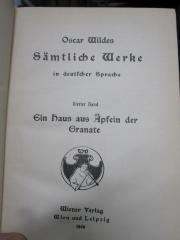 III 83230 4-8: Sämtliche Werke in deutscher Sprache (1906)