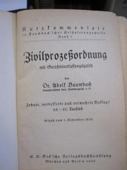 Ek 7 ao, 2. Ex., Ls.: Zivilprozeßordnung mit Gerichtsverfassungsgesetz (1935)