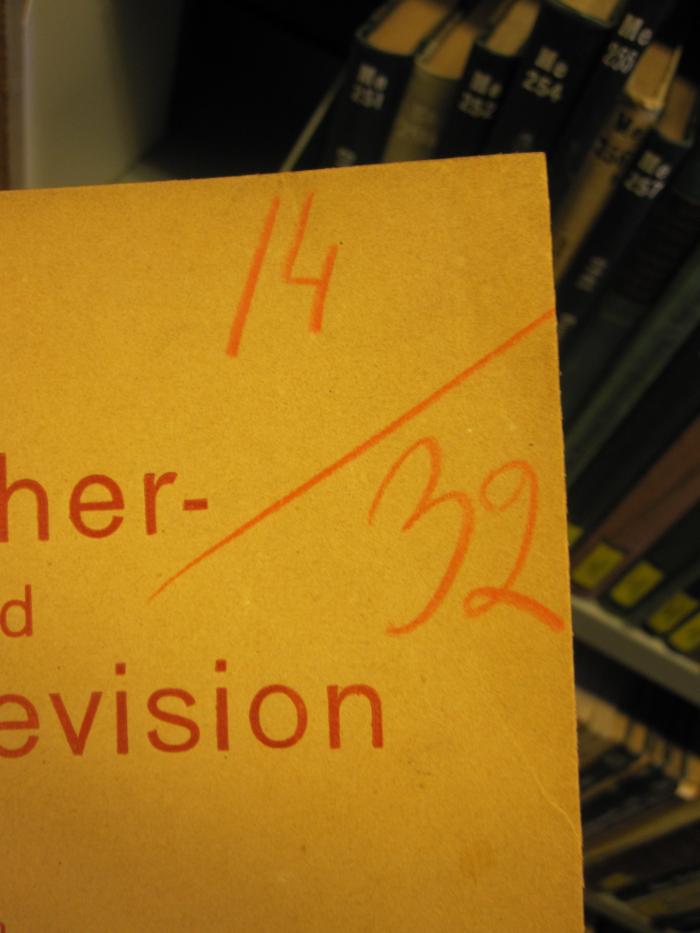 Me 386: Bücher- und Bilanzrevision (1929);G45II / 1361 (unbekannt), Von Hand: Nummer; '14/32'. 